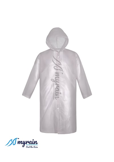 Myrain Kapüşonlu Çıtçıtlı Eva Yağmurluk Beyaz