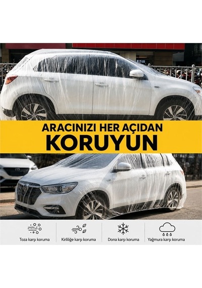 Sn-38875 S Beden Pe Araç Örtüsü 3.5x5.5metre Dört Mevsim Dayanıklı Su Geçirmez Ve Uv Korumalı Branda