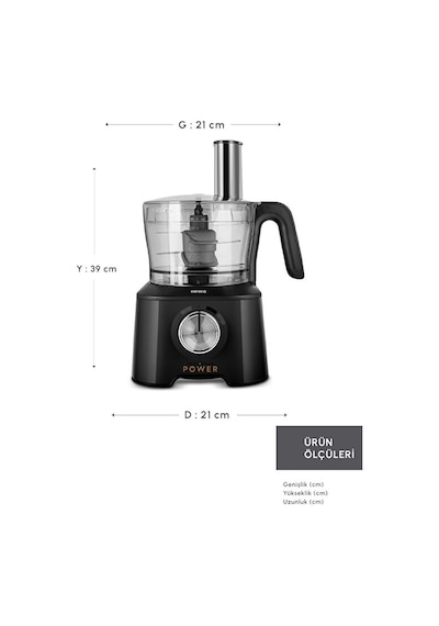 Karaca Mastermaid Power 10 in1 2000 W Mutfak Robotu