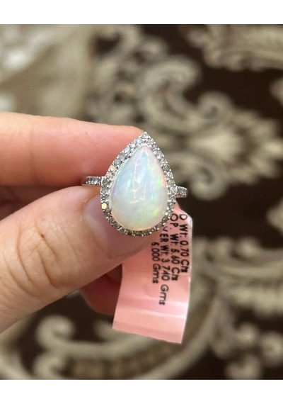 Opal Elmas Yüzük 080