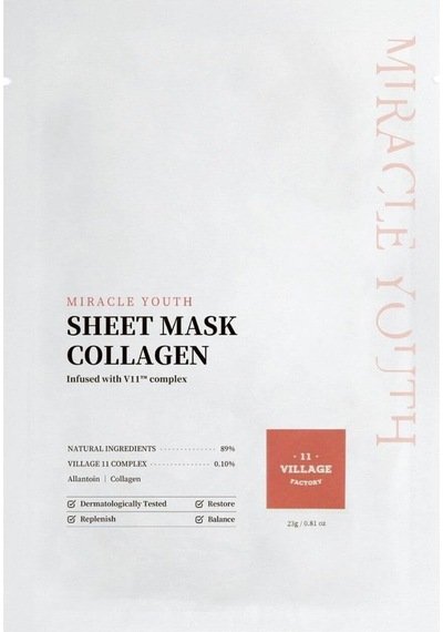 Village 11 Factory Miracle Youth Sheet Mask Collagen 23 gr – Kolajen Maskesi