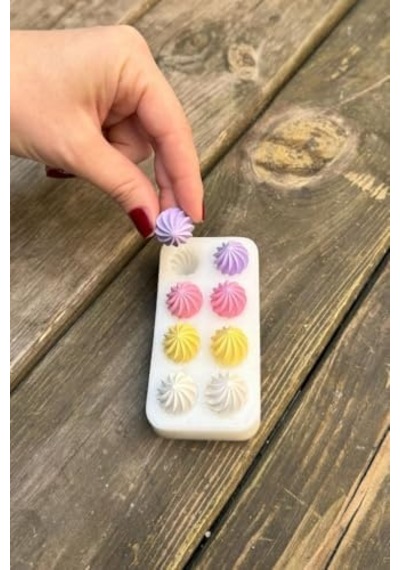Beze Yedili Silikon Mum Kalıbı 50 x 22