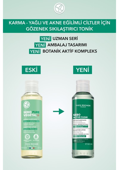 Yves Rocher Arındırıcı Gözenek Sıkılaştırıcı Tonik-süksinik Asit&çinko-sebo Active Clear Botanik Kompleks-150ml