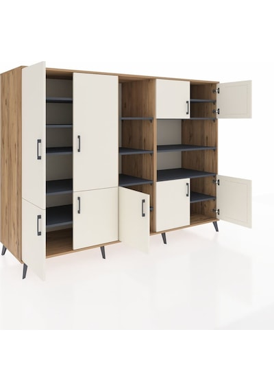 Kronos Dolap 14 Raflı 9 Kapaklı 220x59x163 Çam-aytaşı/antrasit Aytası/antrasıt - Atlas Çam Kronos Dolap 14 Raflı 9 Kapaklı 220x59x163 Çam-aytaşı/antrasit Aytası/antrasıt - Atlas Çam