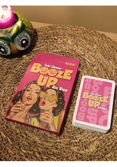 Booze Up İçki Oyunu Kız Kıza - Kese Hediyeli 50 Kart Eğlenceli Parti Oyunu