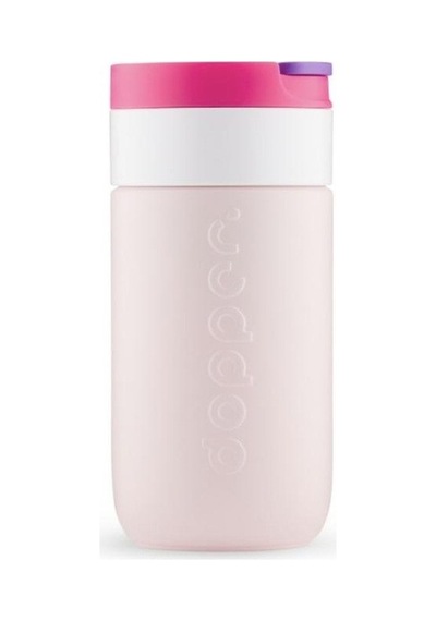 Dopper Travel Mug Yalıtımlı Termos Bardak 300 Ml - Çilek Pembesi Açık Pembe / Beyaz