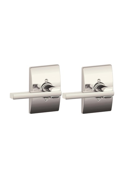 Lock Company Latitude Kolu Century Çerçeveli Dönmeyen Kilit, Parlak Nikel F170 Lat 618 Cen 2 Paketi