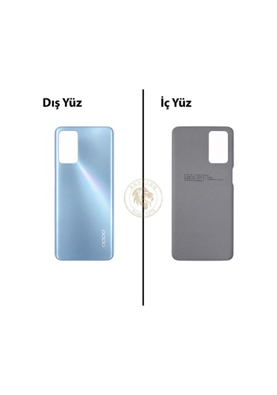 Oppo A16 Mavi  Arka Kapak Arka Cam Batarya Pil Kapağı Lazer Kesim Back Cover Çok Renkli