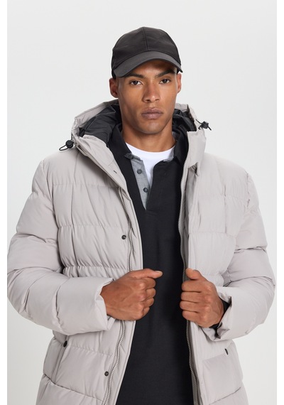 AC&Co / Altınyıldız Classics Erkek Tas Standart Fit Normal Kesim Kapüşonlu Dik Yaka Yan Cepli Kaban Taş AC&Co / Altınyıldız Classics Erkek Tas Standart Fit Normal Kesim Kapüşonlu Dik Yaka Yan Cepli Kaban Taş
