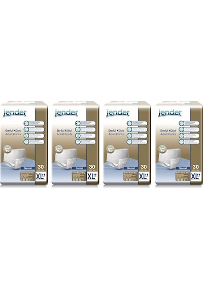 Jender Emici Külot Hasta Bezi Extra Büyük Boy XL 30'Lu x 4 120 Adet
