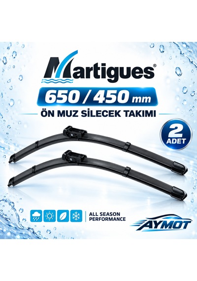Martigues 650/450 Mm Ön Muz Silecek Takımı Golf 7 Audi A3 Passat B8