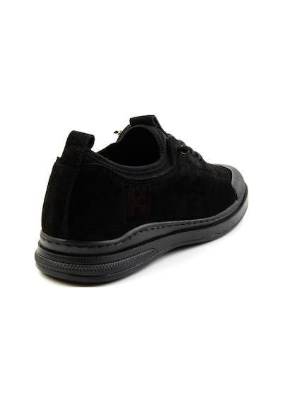Bambi Siyah Hakiki Deri Erkek Sneaker E01084240802 Siyah