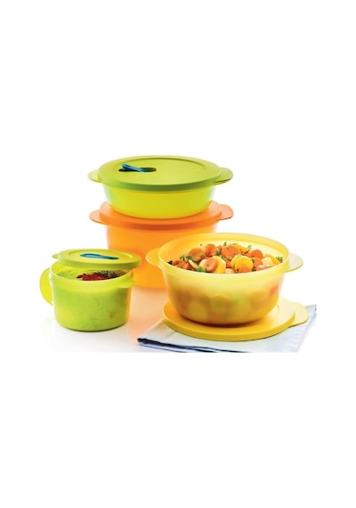 Tupperware Micro Orta Oval Kap 3lü Sty Mavi