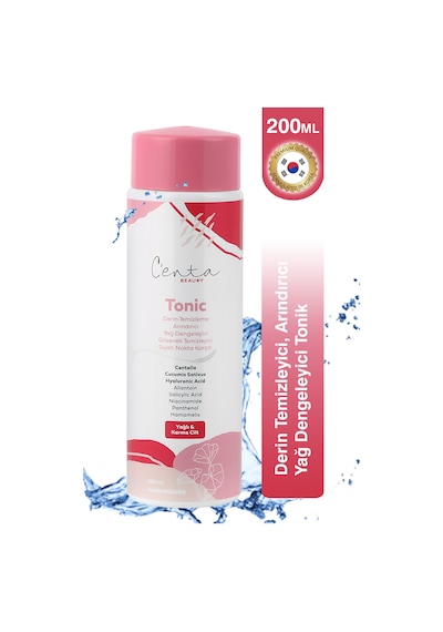 C'enta Beauty Karma ve Yağlı Ciltler İçin Arındırıcı ve Yağ Dengeleyici Tonik 200 ML