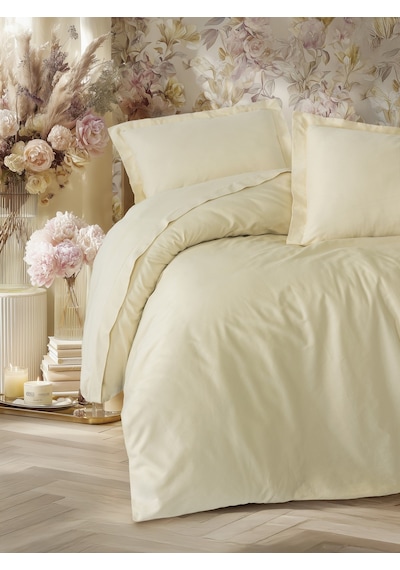 Cotton Box Elegant Saten Tek Kişilik Nevresim Takımı Bej Bej