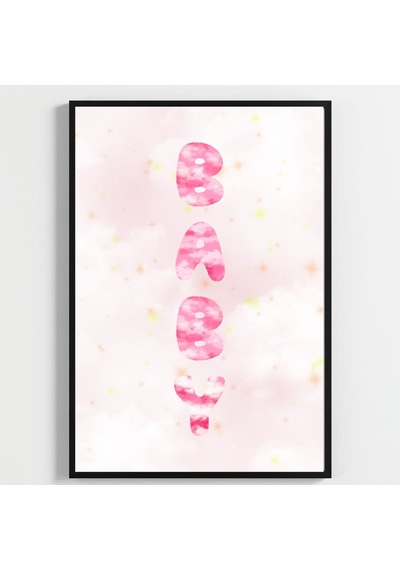 "besay Ayıcık Masalı ""baby"" Temalı Çocuk Odası Dekorasyonu Yeni Doğan Kız Bebek Hediyesi Sulu Boya Poster 3'lü Set A2 Ç