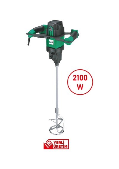 2100 Watt Profesyonel Boya Ve Harç Karıştırıcı Güçlü Motor, Ergonomik Tutma Ve Çift Karıştırma Ucu