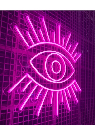 Pembe Göz Neon Led Işık Renkli