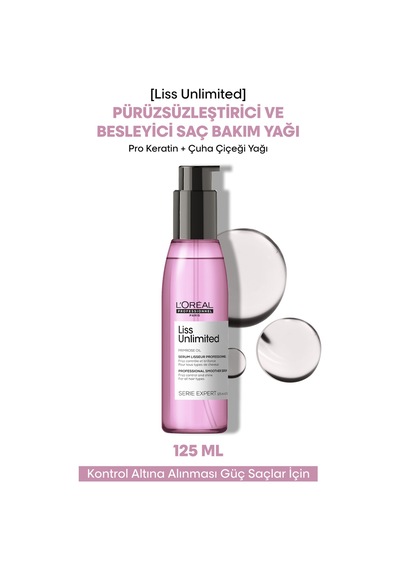 Paris Serie Expert Liss Unlimited Elektriklenme Karşıtı Keratinli Bakım Yağı 125ml