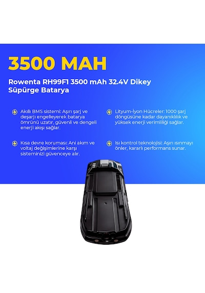 Rowenta Rh99f1 3500 Mah 32.4v Dikey Süpürge Batarya
