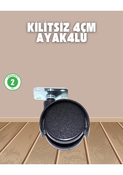 Sehpa Ve Ekipmanlar İçin Kilitsiz 4 Cm Ayak 4 Lü Diğer