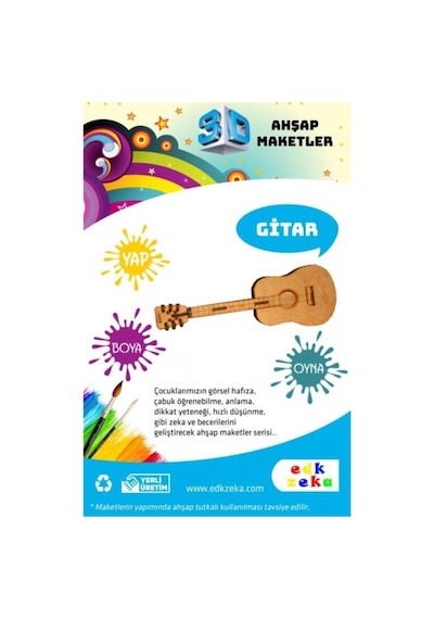 Ahşap Maket Gitar Boya Ve Fırça