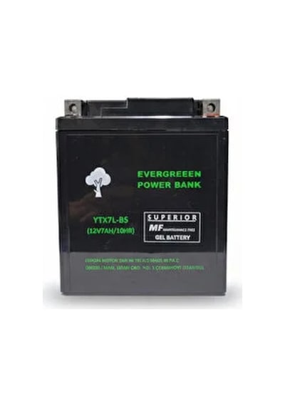 Evergreen Ytx7l-sla Kuru Akü 12v7ah Yzf-r25 Mt-25 Ybr125 Spacy Cbf150 Cbr250r Alpha Crf250l Cb600f Nınja 250r Dylan Ses Pes Nes 150
