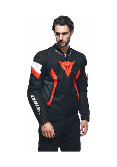Dainese Daınese Ceket/avro 5 Tex Jacket Black/red-fluo/whıte