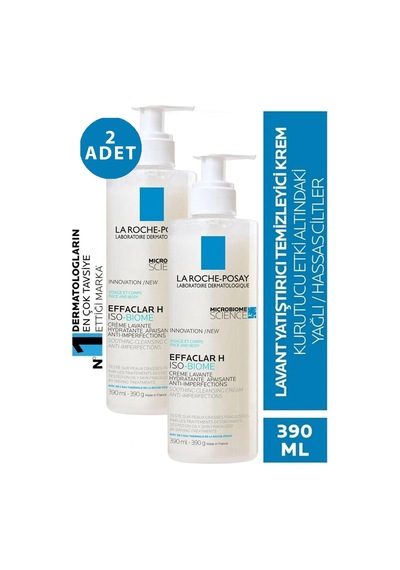 La Roche Posay Effaclar H Iso-Biome Lavant Temizleyici Krem 2 x 390 ML