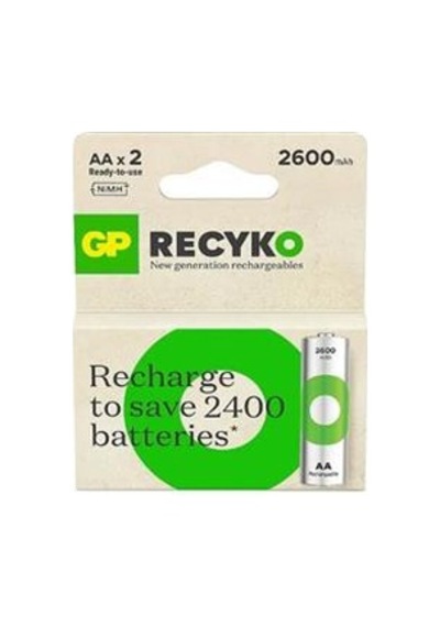 Gp Aa 2600 Mah Şarjlı Kalem Pil 2'li Paket Gp270aahcemtr-2gb