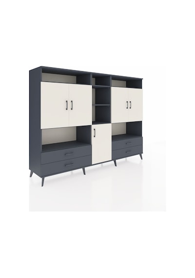 Hyperion Dolap 12 Raflı 4 Çekmeceli 5 Kapaklı 220x44x163 Antrasit Antrasit-aytaşı/antrasit Hyperion Dolap 12 Raflı 4 Çekmeceli 5 Kapaklı 220x44x163 Antrasit Antrasit-aytaşı/antrasit