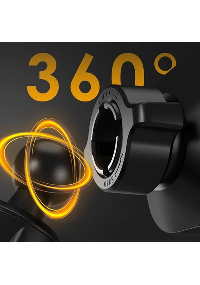 Lenyes Cr193 Havalandırma Tasarım Magnetik Araç Telefon Tutucu Siyah