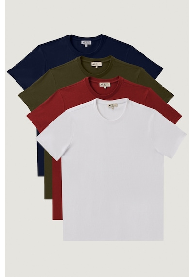 Ac&Co / Altınyıldız Classics Slim Fit 4'Lü Tişört Paket - 553114431 Çok Renkli