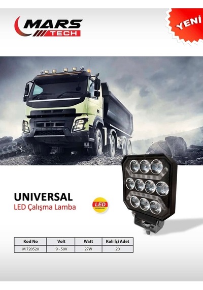 Mars 10 Led Çakarlı Çalışma,geri Vites,dorse,iş Makinası Uyumlu Lamba