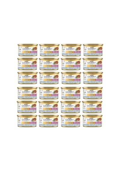 Gold Çifte Lezzet Okyanus Balığı & Sebzeli Yaş Kedi Maması 24 X 85 Gr
