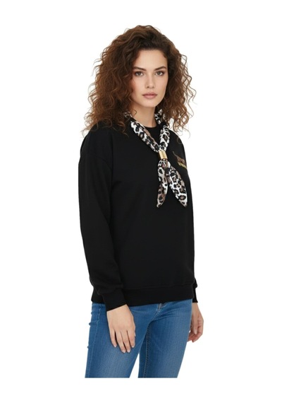 Baglan Kadın Spor Sıfıryaka Sweatshirt Fular Lı Bgl-st05062 Siyah