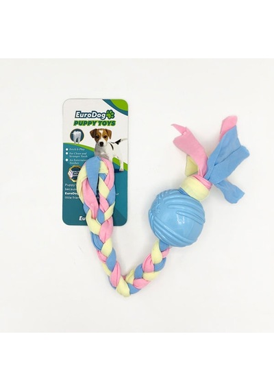 Eurodog - 5 - Puppy Toys Mavi Top Diş - Metemıx - Kma Oyuncağı
