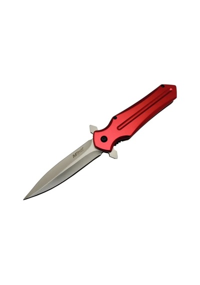 4223 Kırmızı Kamp Çakı 21cm- Yarı Otomatik, Kemerlikli