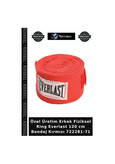 Özel Üretim Erkek Fiziksel Ring Everlast 120 Cm Bandaj Kırmızı 722281-71