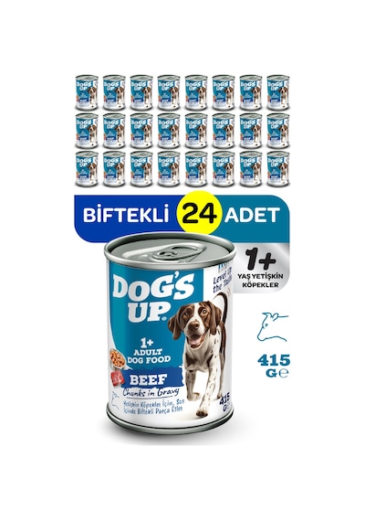 Dogs Up Yaş Yetişkin Köpek Maması Biftekli 415gr 24lü
