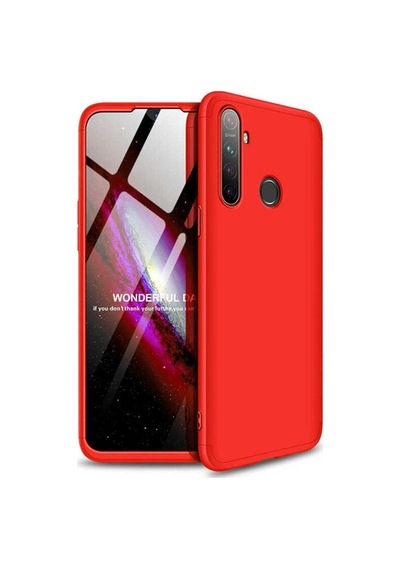 Realme 5 Kılıf Zore Ays Kapak Kırmızı