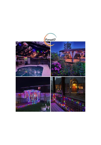 Solar 100 Ledli Rgb Işık 11 Metre Bahçe Aydınlatma İç Ve Dış Mekan Dekorasyon Güneş Enerjili Led Diğer