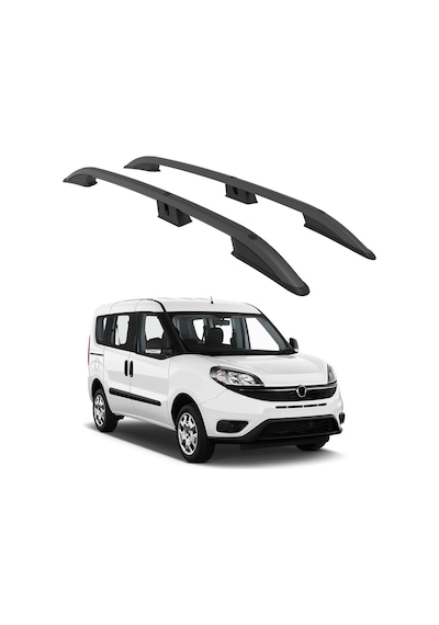 Fiat Doblo 2 2010-2022 Kısa Şasi Turtle Crown Tavan Çıtası Siyah