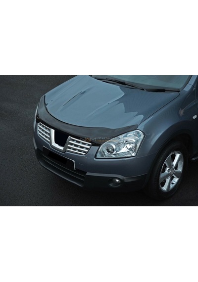 Nissan Qashqai Kaput Koruma Rüzgarlık 2007-2010 Arası Parlak Siya