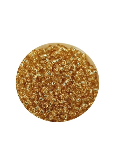 Tedar Dökme Cam Kum Boncuk 11/0 2 Mm - 60 Gram - Şeffaf Bal Rengi - Bnc068 Najmaddin (No:1) 8.5Cm X 10.5 Cm