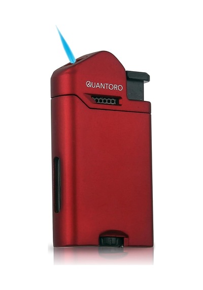 Quantoro Metal Jet Çakmak Matte Red Çok Renkli