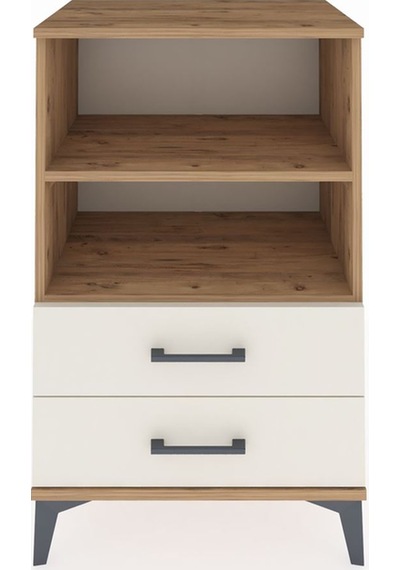 Hyperion Komodin 2 Raflı 2 Çekmeceli 60x44x96 Çam-aytaşı Çam