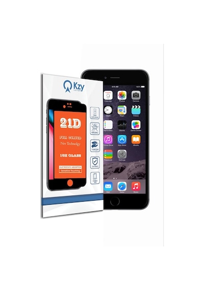 Apple Uyumlu iPhone 6 Plus Siyah Tam Kaplayan 21D Ekran Koruyucu Cam (501285415) 20 Tl Fark Ile Apple Uyumlu iPhone Hızlı Şarj Kablosu