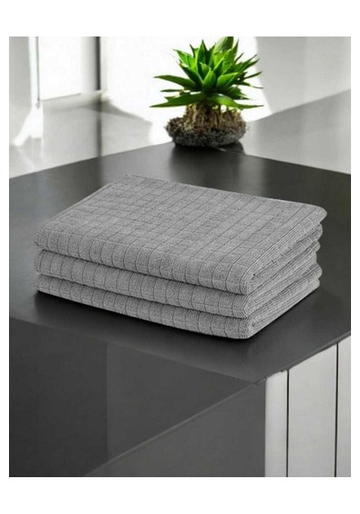 3 Lü Mikrofiber Temizlik Bezi Çok Amaçlı, Yüksek Emicilik, Iz Bırakmaz Gri