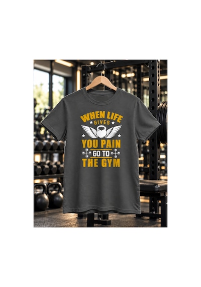 Segungear Gym Pain Erkek Regular Fit Baskılı Spor Tişört Gri - 932139890 Gri